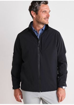 Vineyard Vines Mariner Soft Shell Performance Jacket in Jet Black