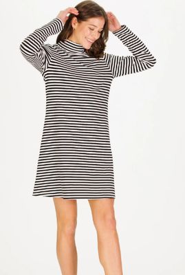 Duffield Lane SuperSoft Tabby Dress in Black &amp; White Stripe
