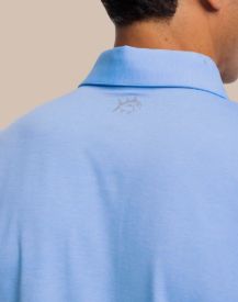 Southern Tide brrr°®-eeze Heather Performance Polo Shirt in Heather Ocean Channel