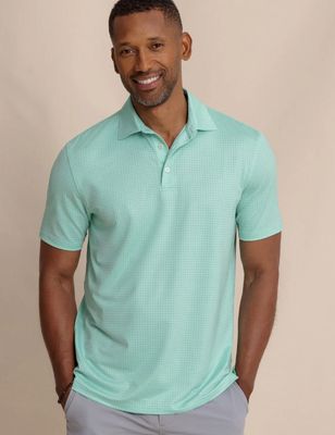 Southern Tide Driver Spring Geo Printed Polo in Garden Grove