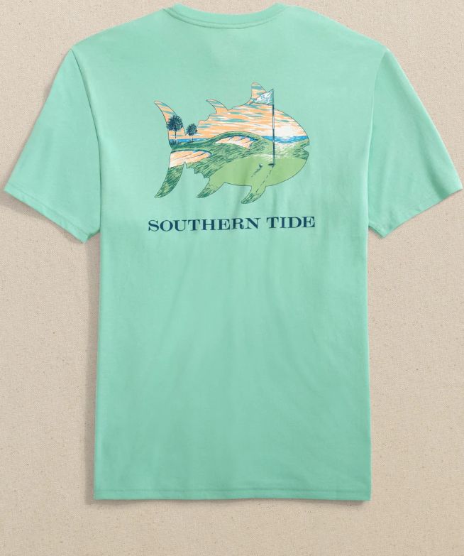Southern Tide Sunrise on the Green Short Sleeve T-Shirt in Garden Grove