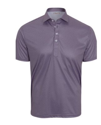 Collars &amp; Co. Semi-Spread Collar Polo Crest Point Grey &amp; Pink