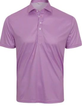 Semi-Spread Collar Polo in Compass Crimson