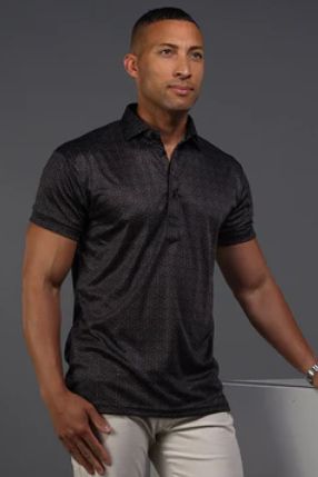 Semi-Spread Collar Polo in Desert Sky