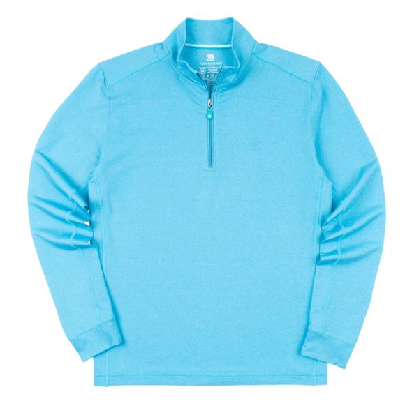 Shoreline Zip Pullover - Tradewind Technology in Aqua