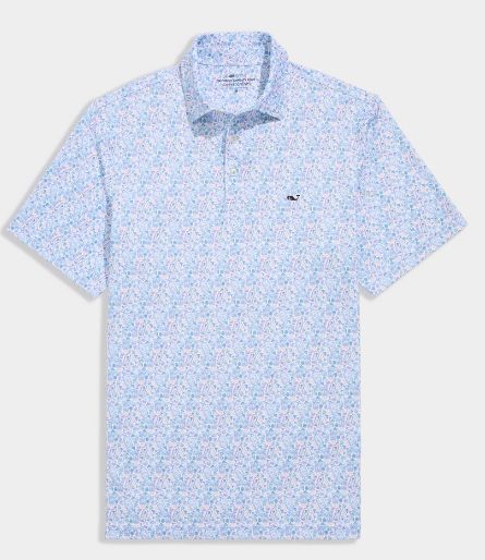 Performance Printed Sankaty Polo in Mai Tai Toss
