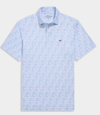 Vineyard Vines Performance Printed Sankaty Polo in Mai Tai Toss