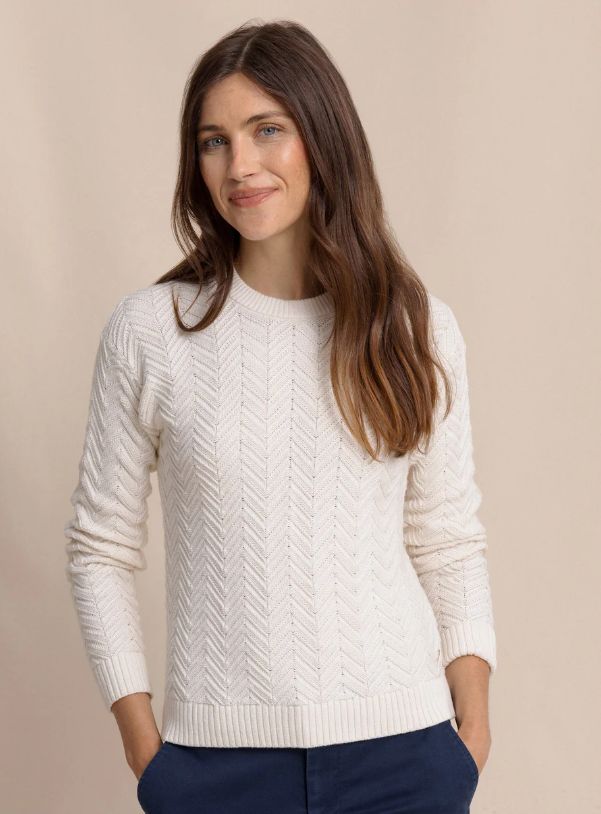 Southern Tide Saige Sweater in Sand White