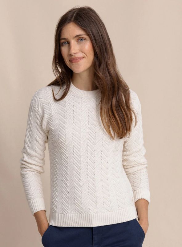 Southern Tide Saige Sweater in Sand White