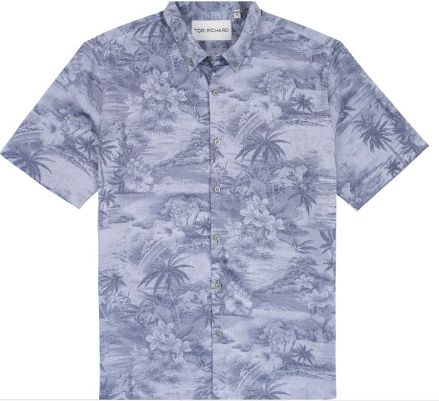 Tori Richard Nostalgia Coast Jacquard in Midnight