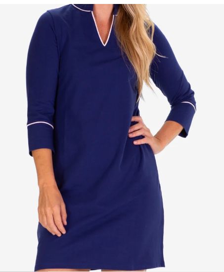 Duffield Lane The Ari Tunic Dress in Royal Navy