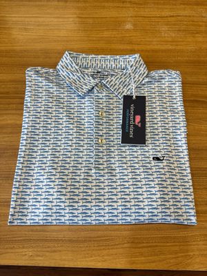 Vineyard Vines Printed Sankaty Polo in Wahoo Micro