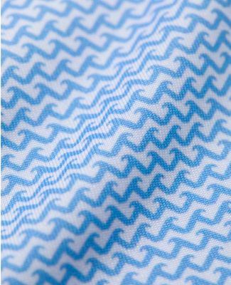 Vineyard Vines Printed Sankaty Polo in Waves White Ocean