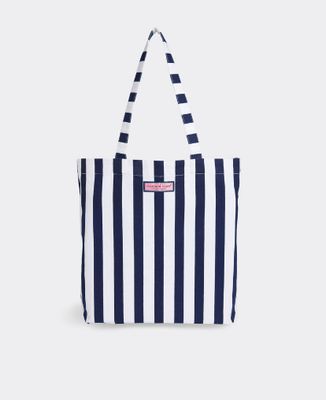 V V Nautical Navy Stripe Easy Tote