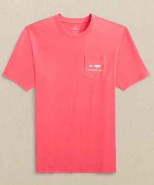 Saltwater Lures Short Sleeve T-Shirt in Sunkist Coral