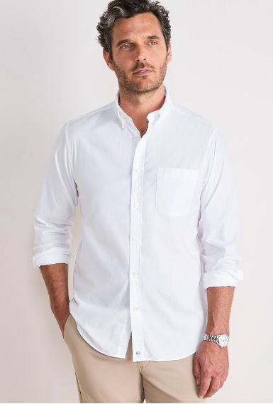 Vineyard Vines Performance Cotton Breakwater Solid Shirt in White