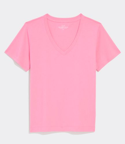 Vineyard Vines Supima® Cotton V-Neck Tee in Bahama Breeze