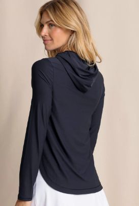 Southern Tide Linley brrr°®-illiant Performance Hoodie in Caviar Black