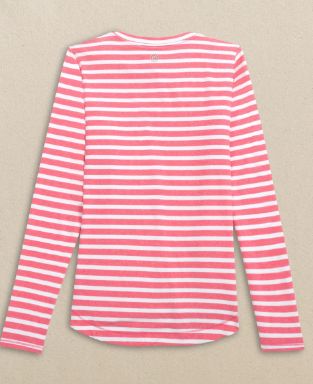 Southern Tide Linley Stripe Coastal Breeze® Performance Crew in Island Pink