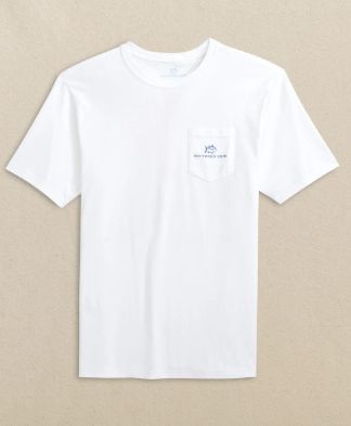 Southern Tide Lighthouse Short Sleeve T-Shirt in Classic White
