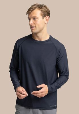 Southern Tide brrr°®-illiant Performance Long Sleeve T-Shirt in Caviar Black