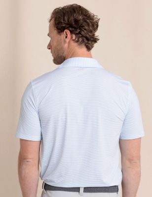 Southern Tide brrr°®-eeze Meadowbrook Stripe Polo in Clearwater Blue