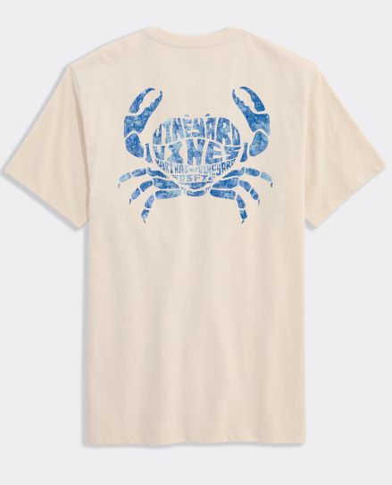 Vineyard Vines Crab Short-Sleeve Pocket Tee in Stone