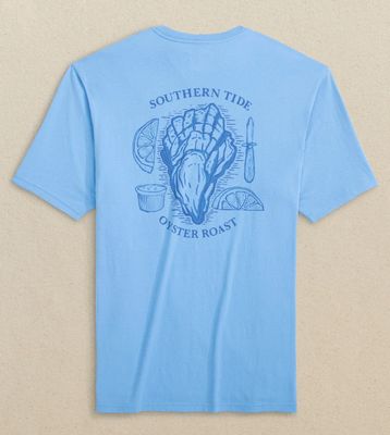Southern Tide Oyster Roast Short Sleeve T-Shirt in Ocean Channel