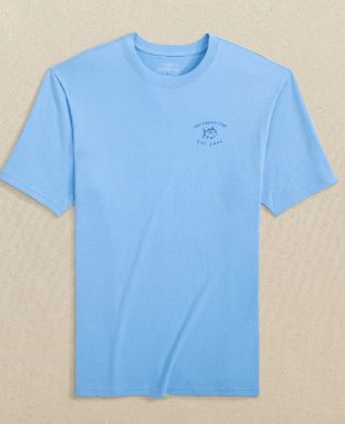 Southern Tide Oyster Roast Short Sleeve T-Shirt in Ocean Channel