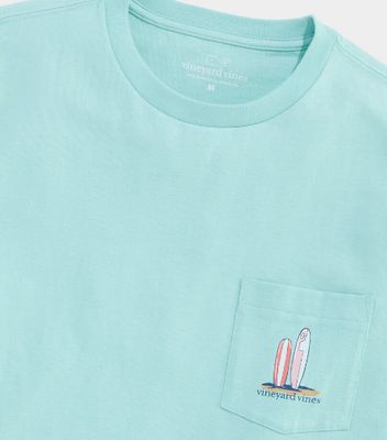 Vineyard Vines Pup &amp; Surf Van Short Sleeve Shirt in Mangrove Mint