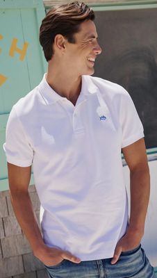 Southern Tide Skipjack Polo Shirt in Classic White