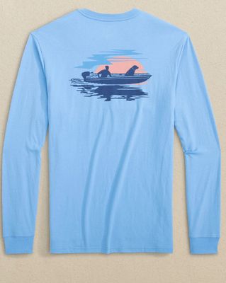 Southern Tide Sunset Long Sleeve T-Shirt in Ocean Channel