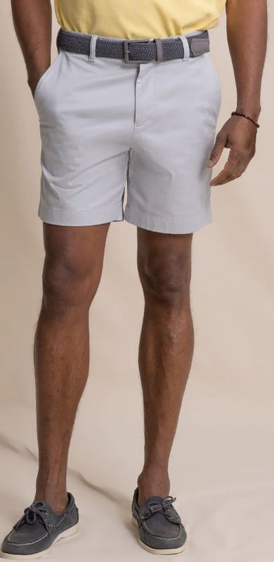 Southern Tide 7" Channel Marker Chino Short in Seagull Grey