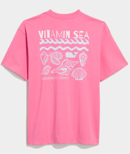 Vineyard Vines Women's Vitamin Sea Boyfriend Crew Short-Sleeve Tee