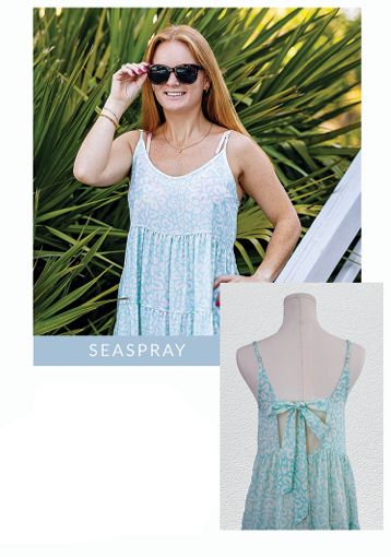 Tybee Island Laney Dress in Seaspray