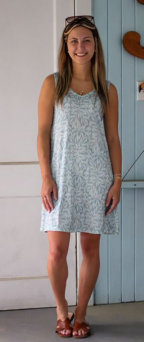 Blue Water Olivia Dress in Sage