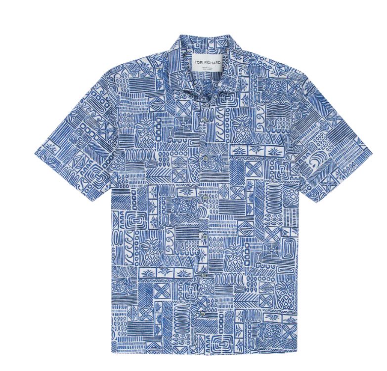 Tori Richard Hospitality Shirt in Cobalt