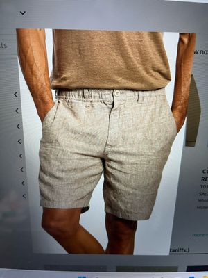 Tori Richard Baja Linen Shorts in Taupe