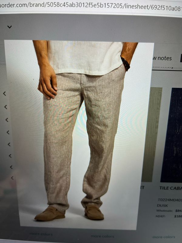Tori Richard Baja Linen Pants in Taupe