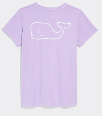 Vineyard Vines Women's Garment-Dyed Vintage Whale Short-Sleeve Pocket Tee in Lilac Breeze