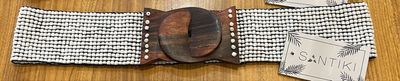Santiki Beaded Belt in White