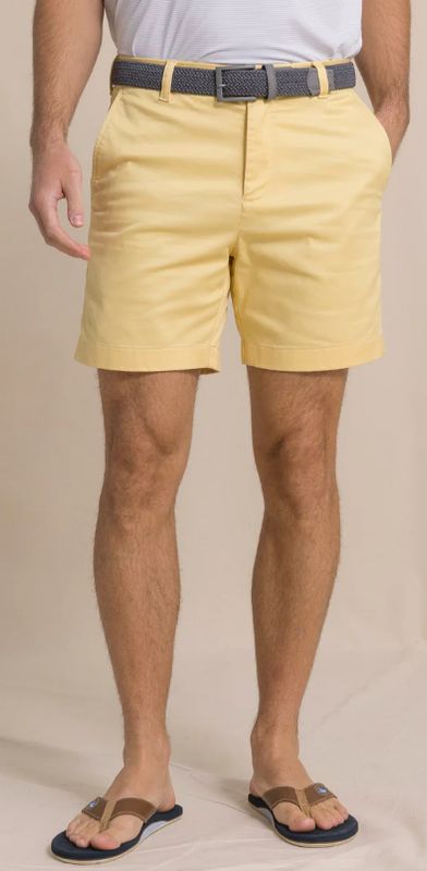 Southern Tide Channel Marker 7" Stretch Chino Short in Pineapple