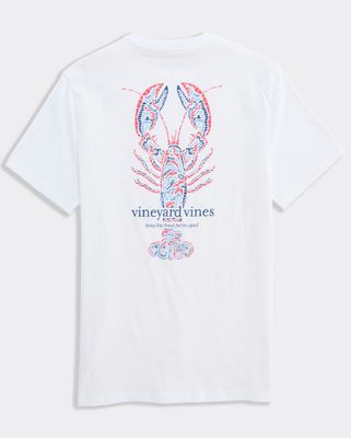 Vineyard Vines Tile Lobster Short-Sleeve Pocket Tee in White Cap