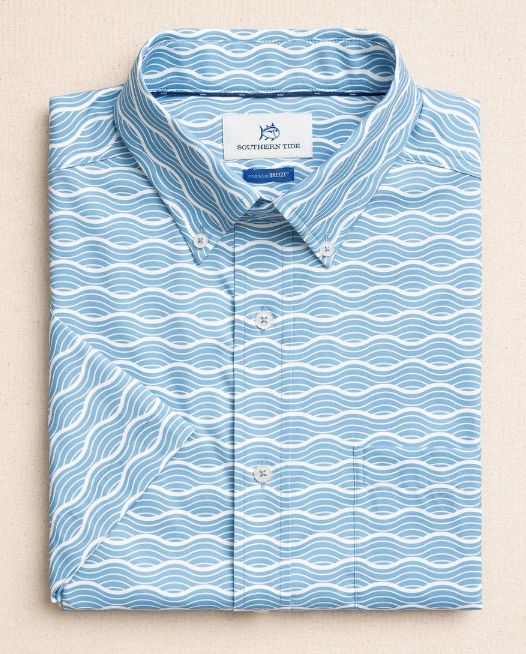 Southern Tide Ocean Echo Coastal Breeze® Short Sleeve Sport Shirt