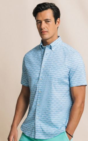 Southern Tide Ocean Echo Coastal Breeze® Short Sleeve Sport Shirt