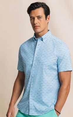 Southern Tide Ocean Echo Coastal Breeze® Short Sleeve Sport Shirt