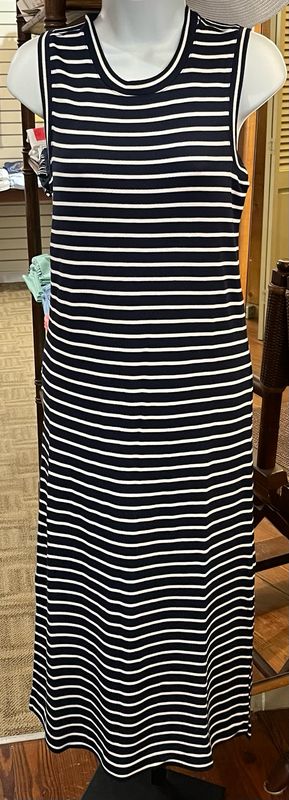 Vineyard Vines Terry Bay Stripe Dress in Navy