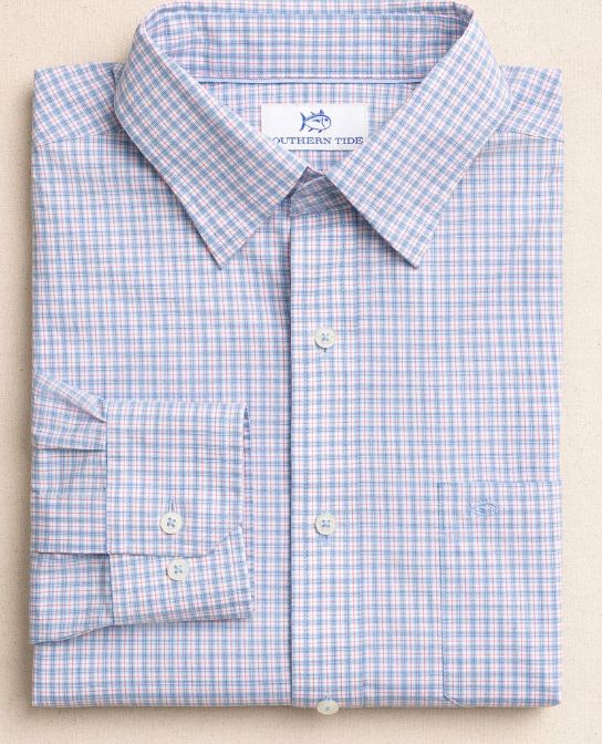 Southern Tide Crescent Beach Charleston Sport Shirt in Ocean Channel