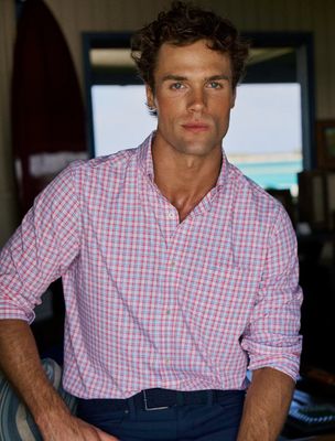 Southern Tide Maravilla Coastal Breeze® Sport Shirt in Island Pink
