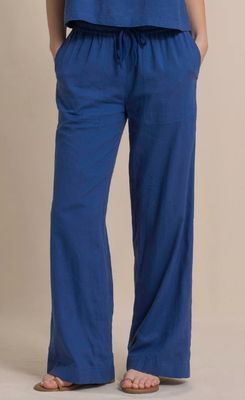 Southern Tide Laken Linen Wide Leg Pant in Nautical Blue